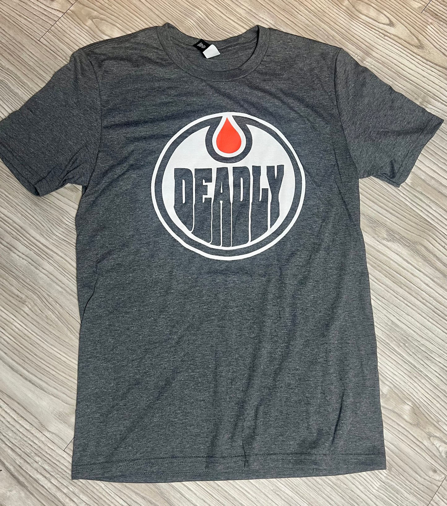 Grey Deady Oilers T-Shirt