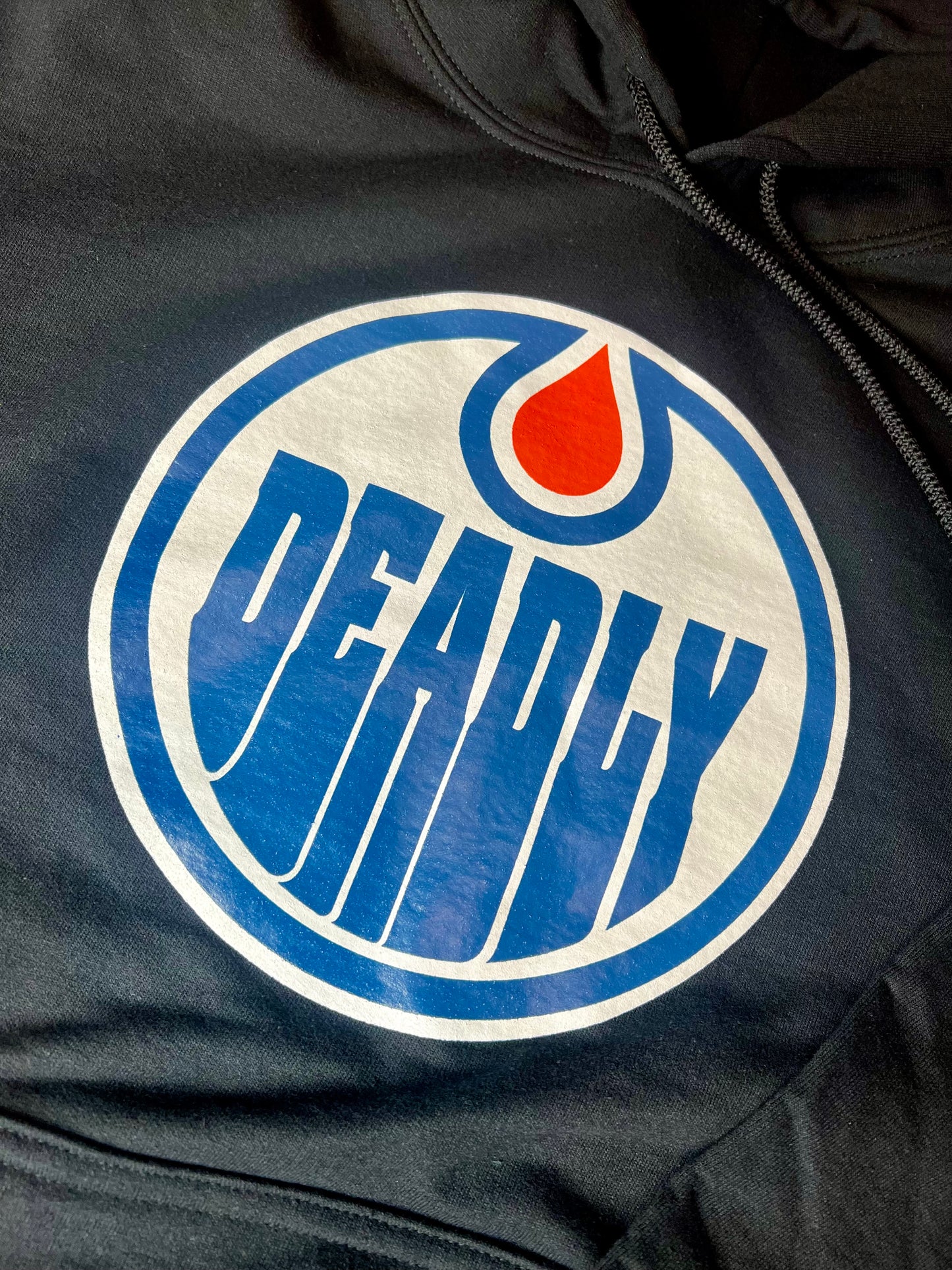 Black Deadly Oilers Hoodies